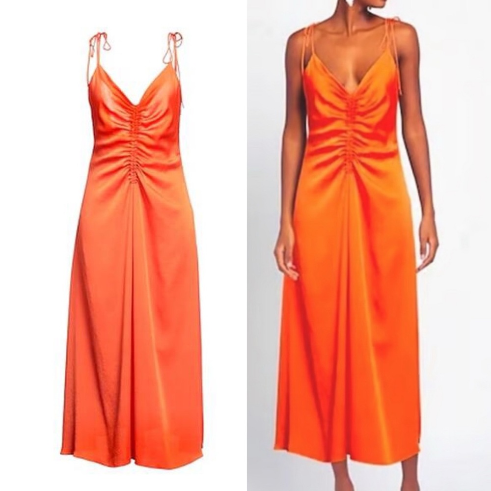 Jason Wu Vibrant Orange Midi Dress